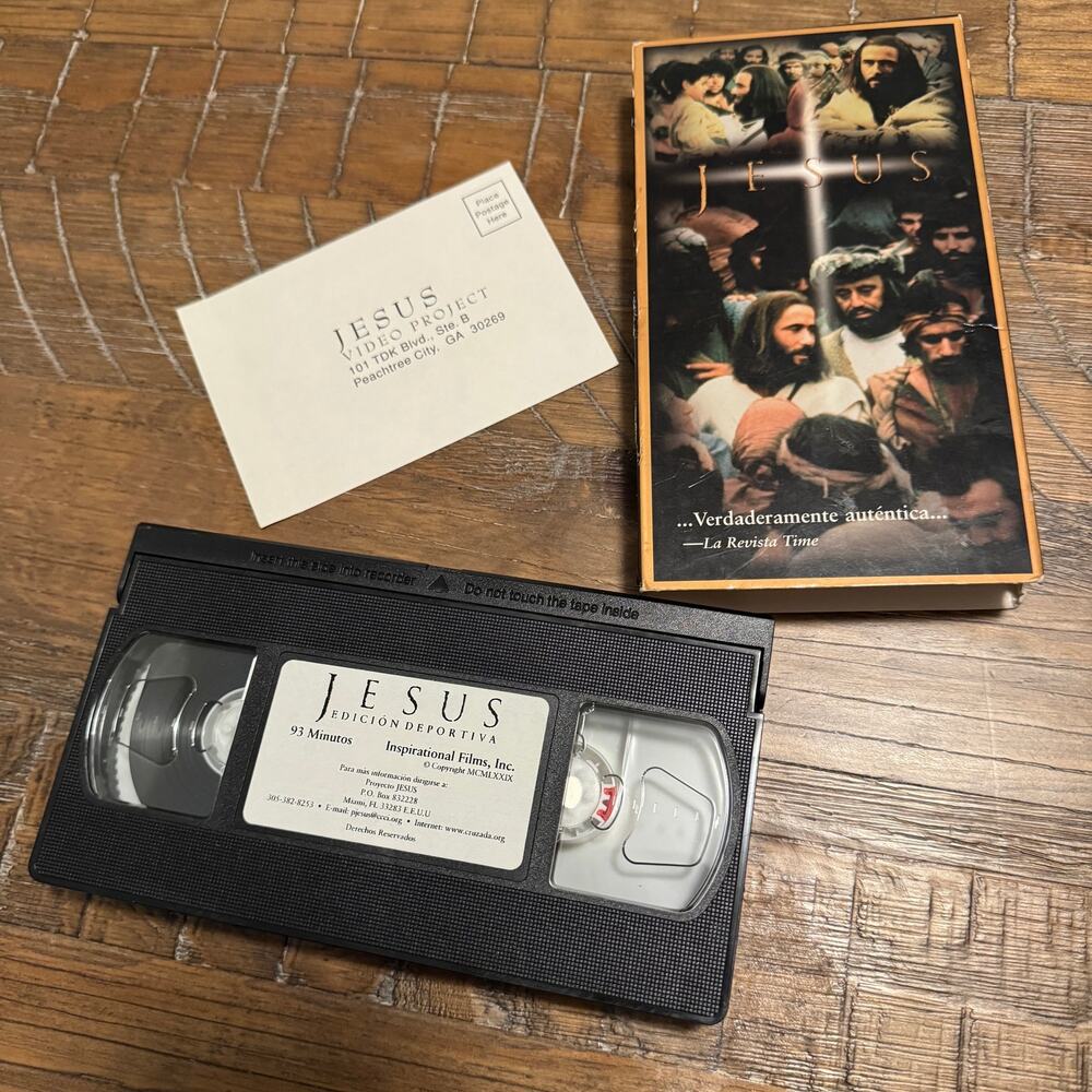 Vintage JESUS Movie VHS Tape Spanish Pelicula Edición Deportiva 1979
